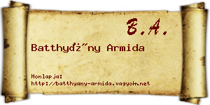 Batthyány Armida névjegykártya